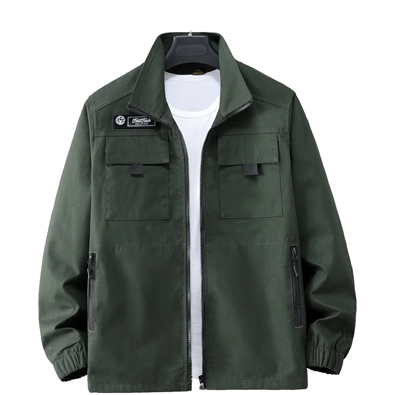 남성용 순면 작업복 세트 봄철 건설 현장 용접 작업복 화상 방지 일체형 산업 작업복