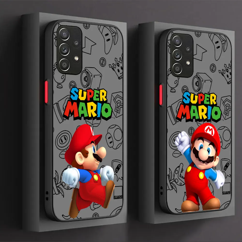 

Cartoon Super M-Mario Bros Case For Samsung Galaxy A73 A72 A71 A53 A52 A52S A51 A42 A33 A32 A31 A23 A22 A21S A14 A13 Matte Cover