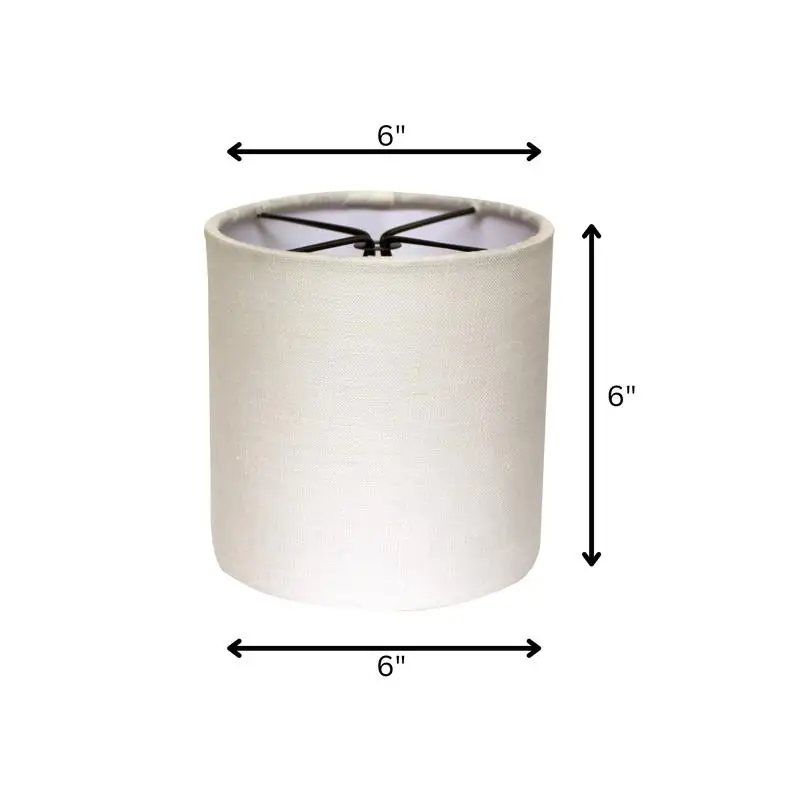 Drum Chandelier Lamp Shade with Double Flame Clip, Set of 6