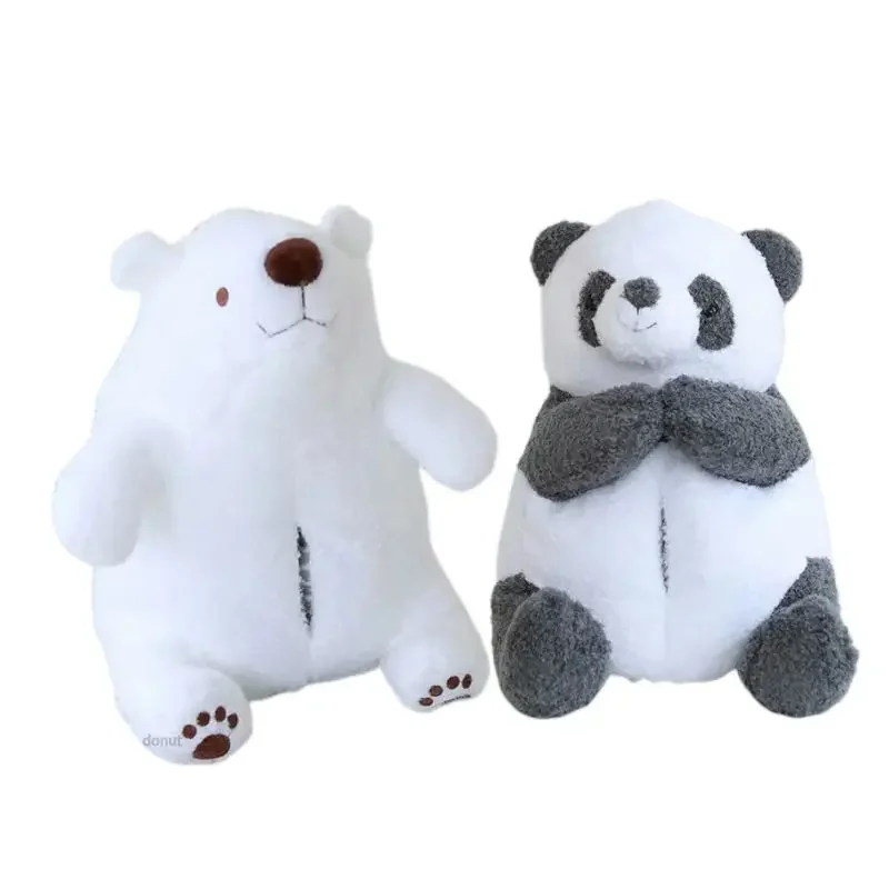 Simpatico cartone animato peluche panda orso di ghiaccio scatola di copertura del tessuto contenitore di carta custodia dispenser decorazioni per la casa camera accessorio per auto