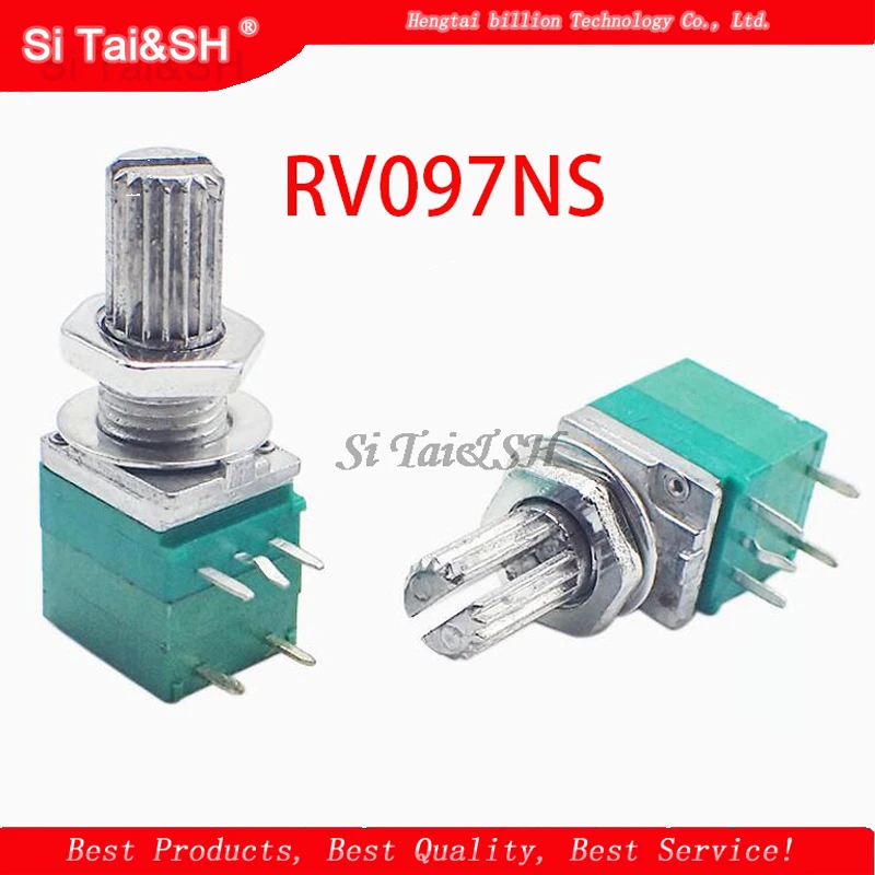 37 + 1 5 pezzi RV097NS 5K 10K 20K 50K 100K 500K con un interruttore audio 5pin albero 15mm amplificatore potenziometro di tenuta
