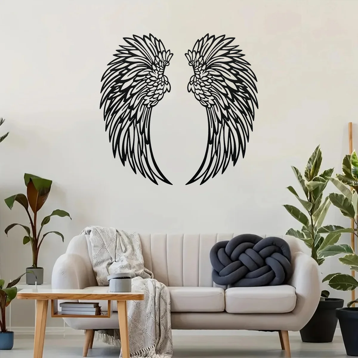 

metal iron1 Pair Angel Wings Decorative Ornaments - Metal Feather Wings for Wall Hanging Decor, Party Photography Backgrounds