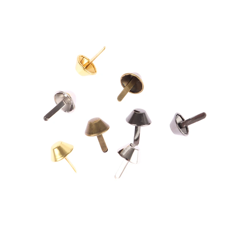 Rebites de metal para artesanato DIY, perfurado para bolsa, bolsa, acessórios de couro, pés Studs, 20pcs