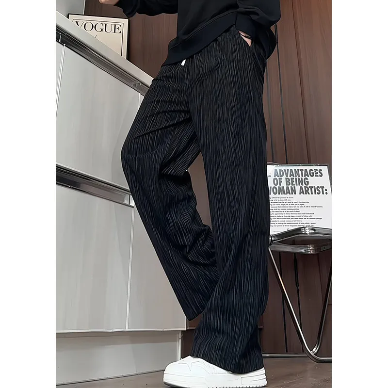 

Мужские спортивные брюки на флисовой подкладке, свободный крой, прямые штанины, длина 7/8, осень-зима, новый стиль, молодежный активный стиль