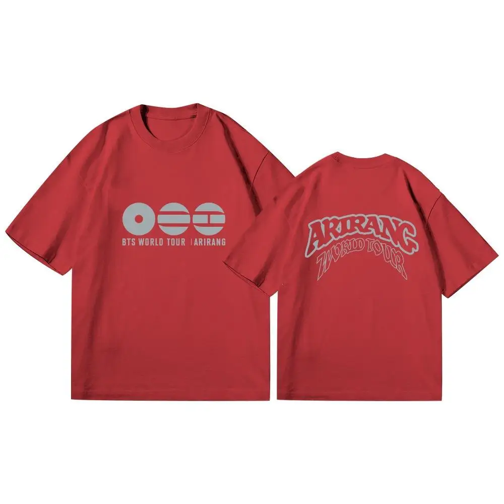 2026 New BT21 Jimin Arirang Unisex T-shirt Men Women Summer 100 Cotton Shirt Fashion High Quality Short Sleeved Top Streetwearv view 6