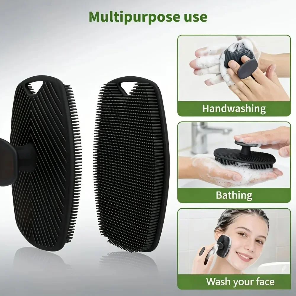 5/4/3/2/1-teiliges Körperbürsten-Set mit langem Griff, Rücken-Duschbürste, Silikon-Peelingbürste, Shampoo-Kopfhautmassagegerät für das Badezimmer – Detail 14