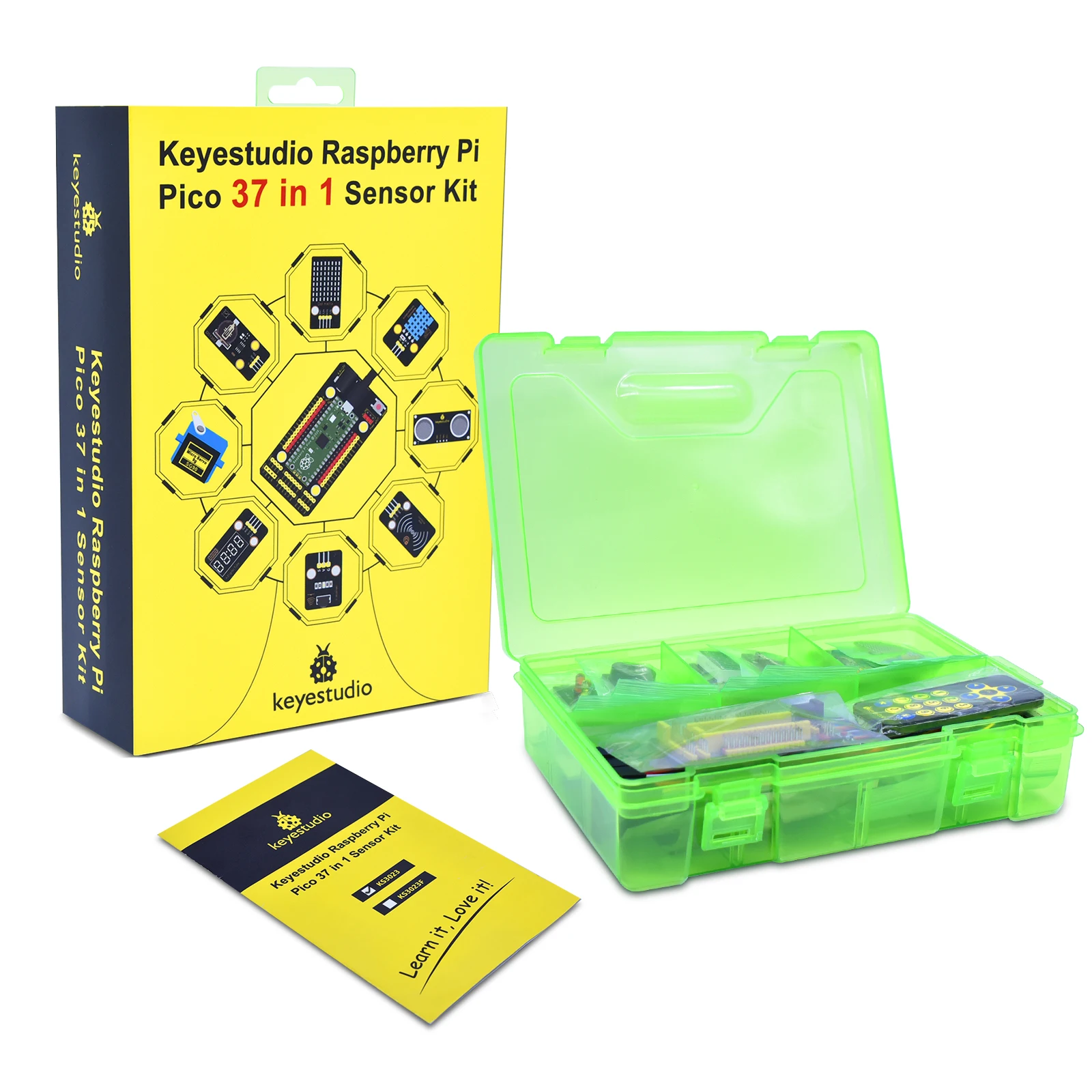 Keyestudio 37&42 in 1 Raspberry Pi Pico Sensor Kit DIY Kit Electronics For Python Programming & For Raspberry Pico Programming