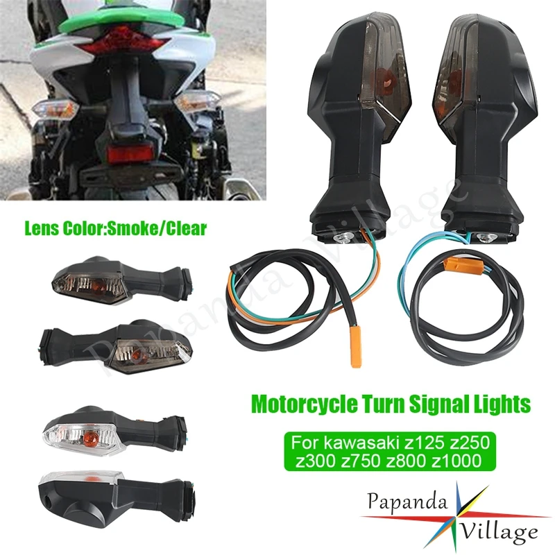 1 Pair Motorcycle Plastic Turn Signal Light For KAWASAKI NINJA 300 650 1000 Z 1000SX Z 1000 Z 800 ER-6N ER-6F ZX-6R 2009-2017