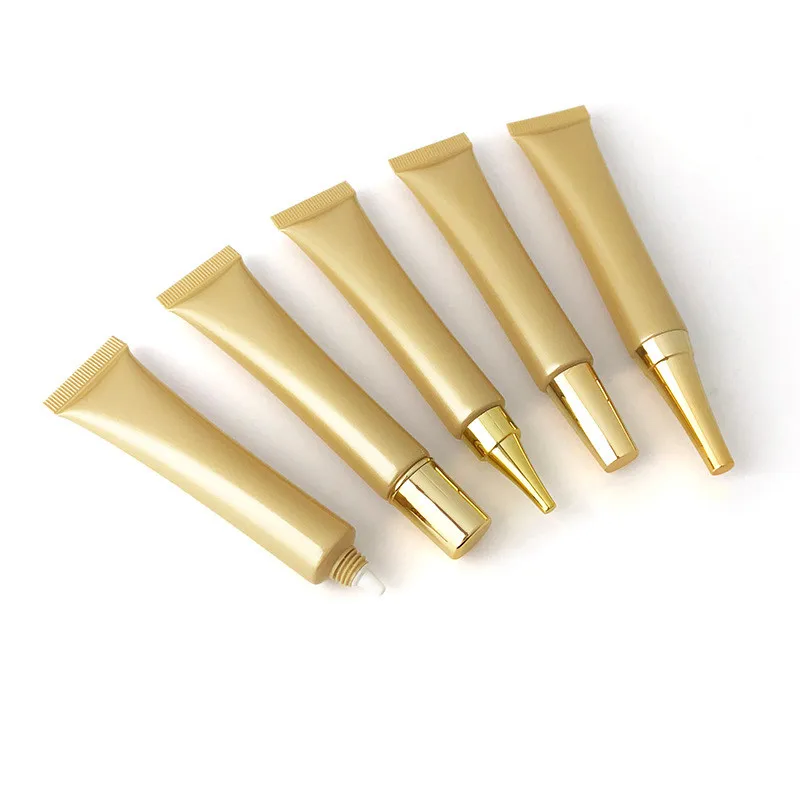 

20g Shimmer Gold Facial Concealer Cream Empty Tubes 20ml Aloe Gel Ointment Essence Serum Liquid Lotion Refillable Bottles 50pcs