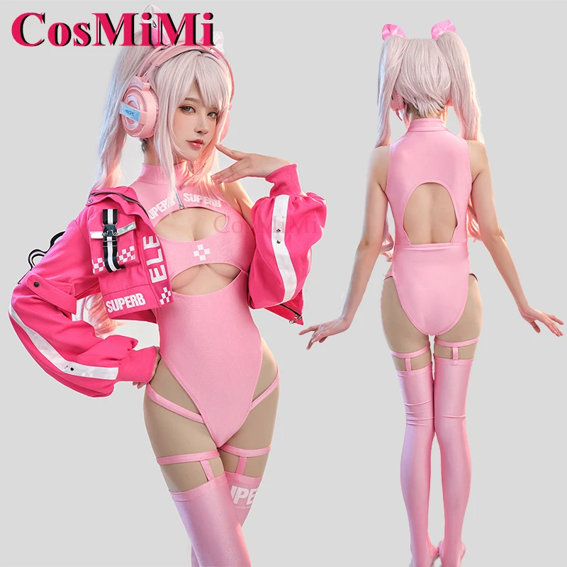 CosMiMi 인기 게임 NIKKE 앨리스 코스프레 코스튬, 스위트 니티 섹시 버니 걸 점프수트, 여성 카니발 파티, 역할 놀이 의류 S-XL