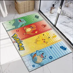 Absorbent Floor Mat Pokemon Living Room Rugs Large Entrance Mat Yellow Kitchen Decoration Mats for Kitchen Long Carpet Anime Rug