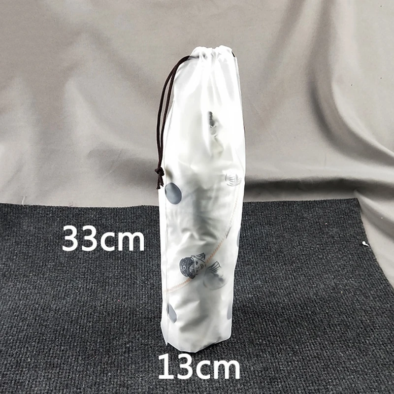 Waterproof Plastic Bag Clear Umbrella Storage Bag Reusable Portable Travel Umbrella Drawstring Storage Cover Home Organizer