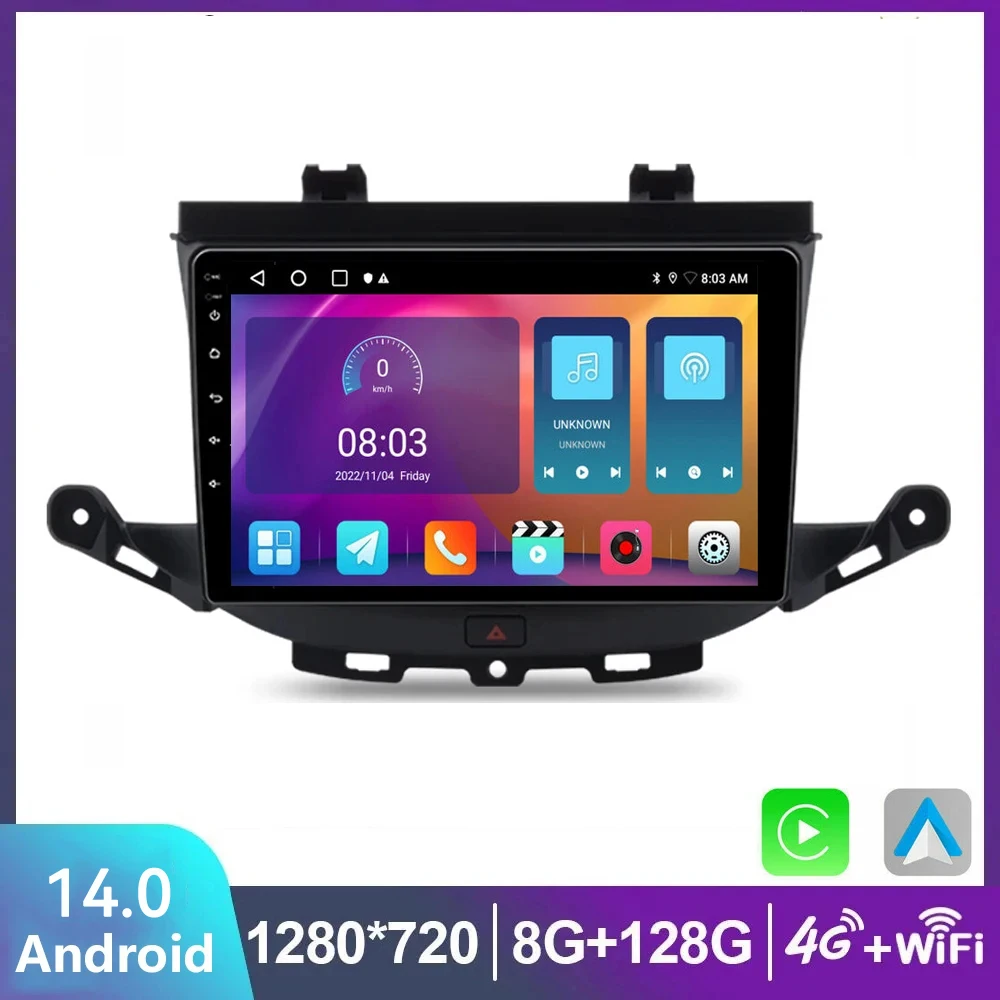 

4G+64G Android 14.0 For Opel Astra K 2015 2016 2017 2018 2019 Multimedia Car Player Autoradio GPS Navigation GPS dsp rds Radio