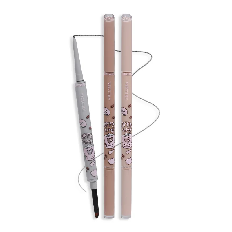 

VEECCI Eyeliner Pencil Double-ended Built-in Blade Brush Color-locking Long-lasting No Smudging 50mg Eye Makeup Cosmetics