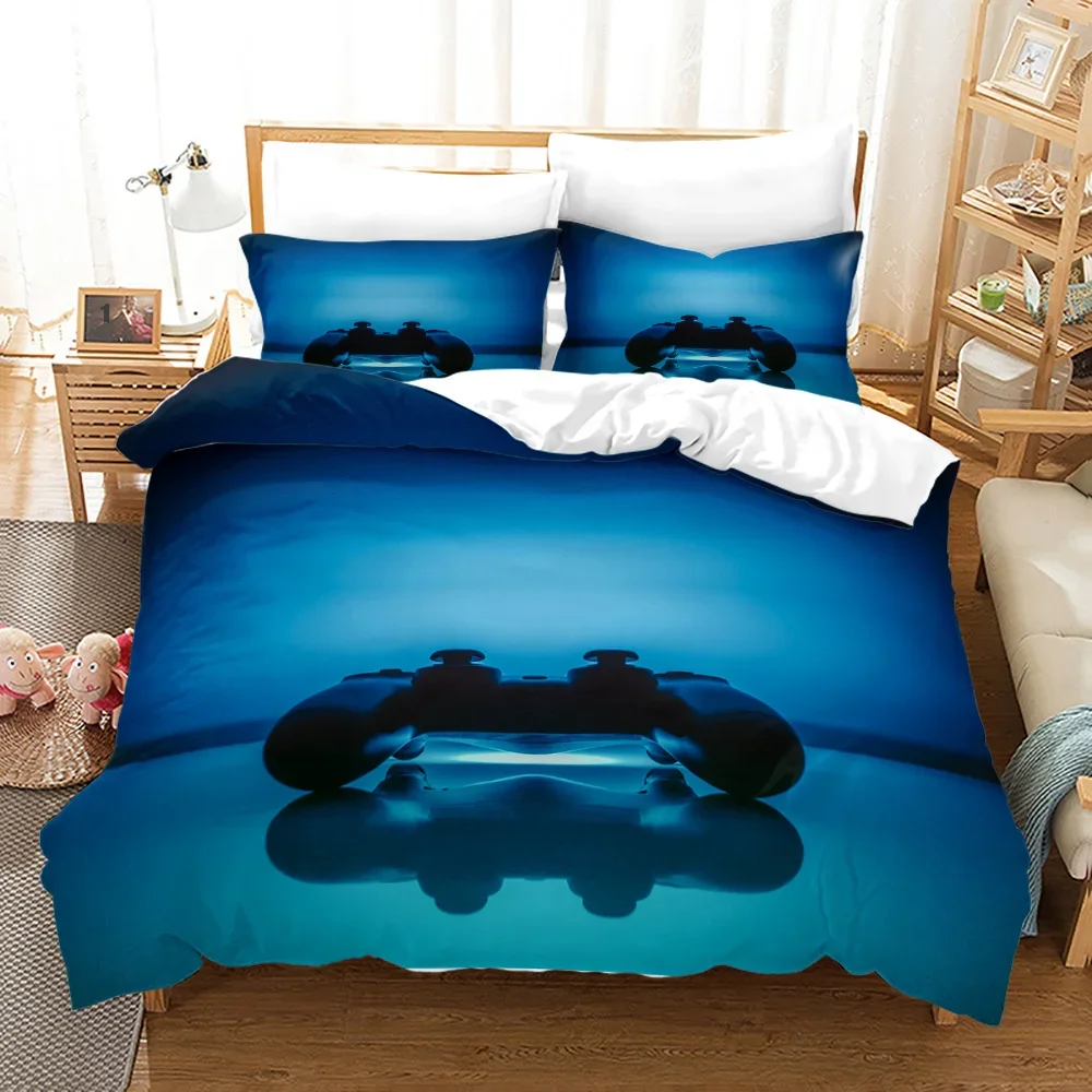 Gaming Duvet Cover Set Gamer Room Decor for Boys Kids Teens Video Games Twin Bedding Set Gamepad Bedspread Decor Home