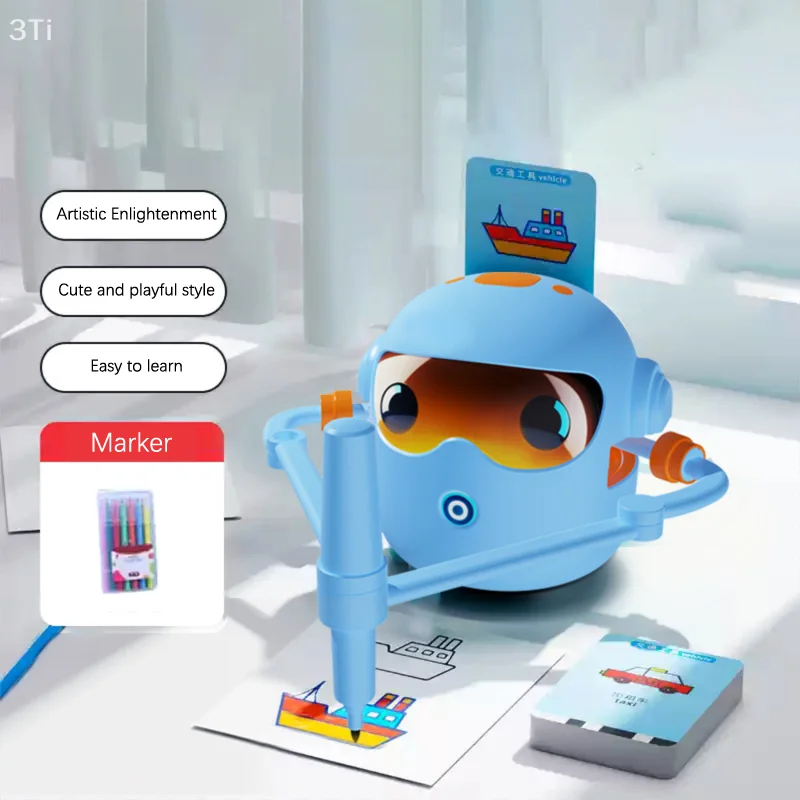 เด็ก Interactive การศึกษาหุ่นยนต์วาดภาพหุ่นยนต์วาดภาพอัตโนมัติเรียนรู้การวาดศิลปะการฝึกอบรมเครื่องอัจฉริยะหุ่นยนต์ของเล่น