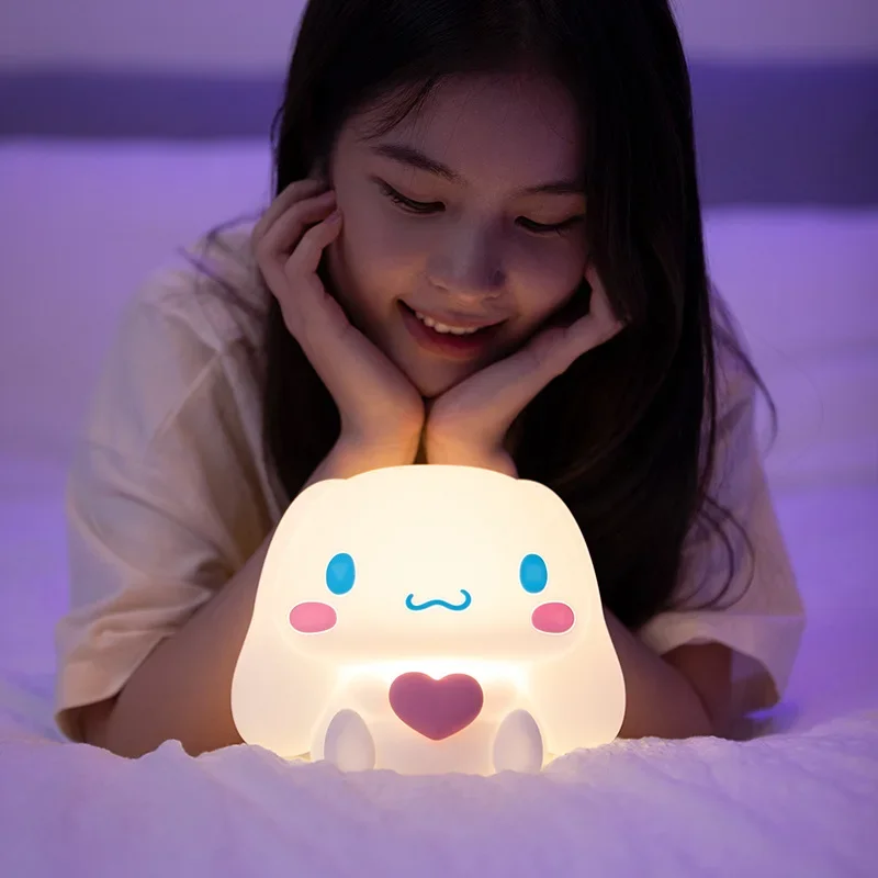 Sanrio Cinnamoroll Night Light Anime Cartoon Bedroom Not Glaring Sleep Light Desk Lamp Room Decoration Home Goods Holiday Gifts