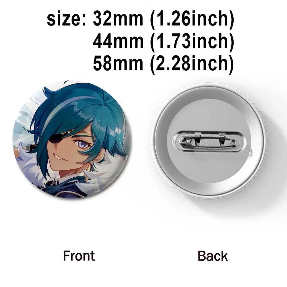 Kaeya Genshin تأثير شارات مستديرة رائعة شارة دبابيس دبابيس الإبداعية للملابس قبعة ظهره هدية الملحقات