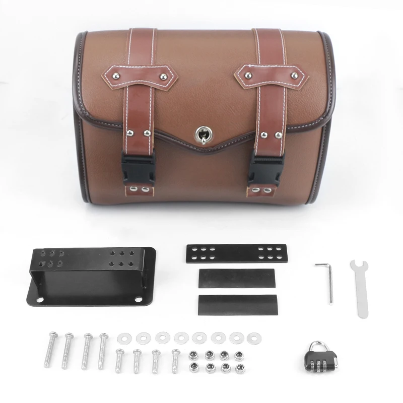 Mopeds Rear End Bag Retro storage bag buckle Tool Bag hanging bag waterproof hanging Large bag acessorios universal