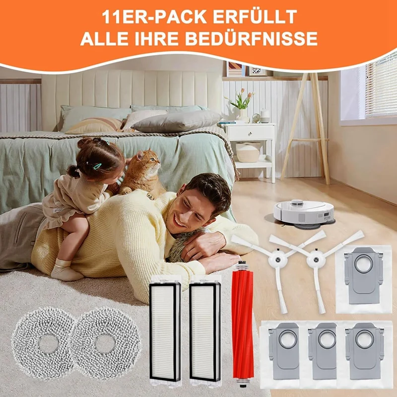 สำหรับ roborock Q Revo เครื่องดูดฝุ่นหุ่นยนต์ P10แปรงด้านข้างหลักแผ่นกรอง HEPA อุปกรณ์เสริมถุงผ้ากันฝุ่น