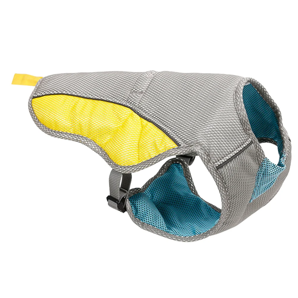 

1pc Pet Cooling Vest Summer Breathable Dog Cooler Jacket Natural Cotton Filled Evaporative Cooling Fabric Reflective Strip