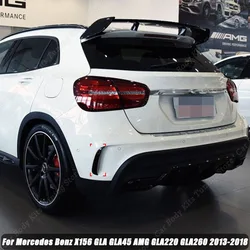 For Mercedes Benz X156 GLA GLA45 AMG GLA220 GLA260 2013-2018 Gloss Black ABS Rear Bumper Lip Spoiler Canards Vents Tuning