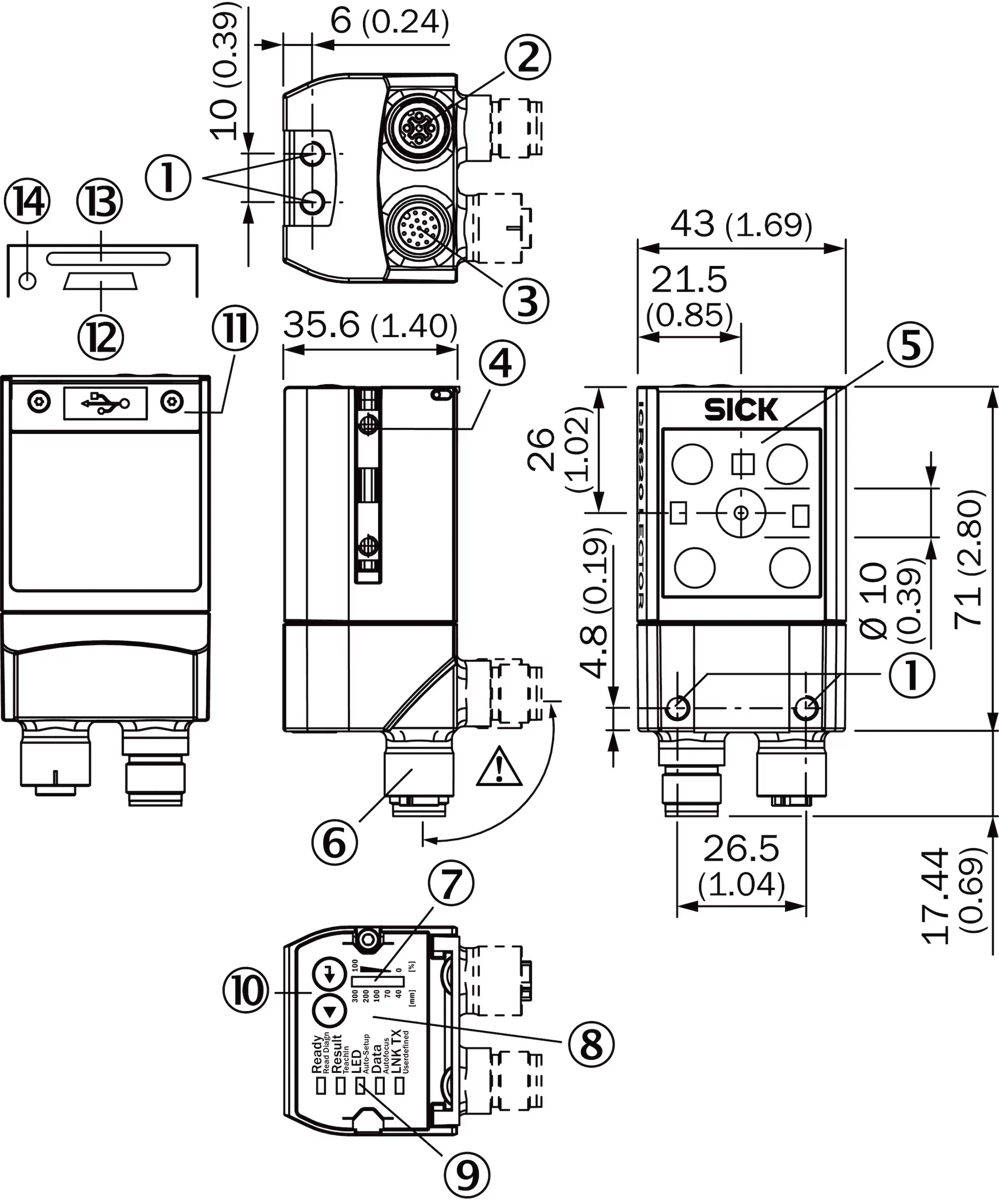 SICK 1085373 V2D621D-2MSFBB5 Codeleser Lector62x
