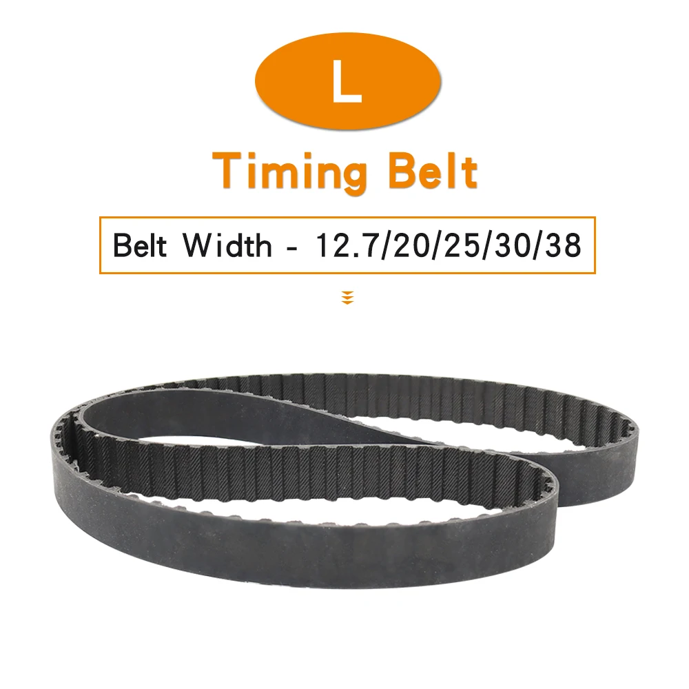 L Synchronous Belt 450L/453L/454L/457L/465L/480L/490L/495L/500L/510L Closed Loop Rubber Toothed Belt Width 12.7/20/25/30/38 mm