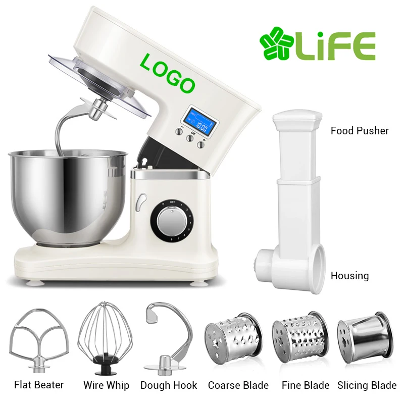 Household Kitchen Appliances 8 Speeds Professional Classic Multifunctional Food Processor Electric Home Dough Stand Mixer