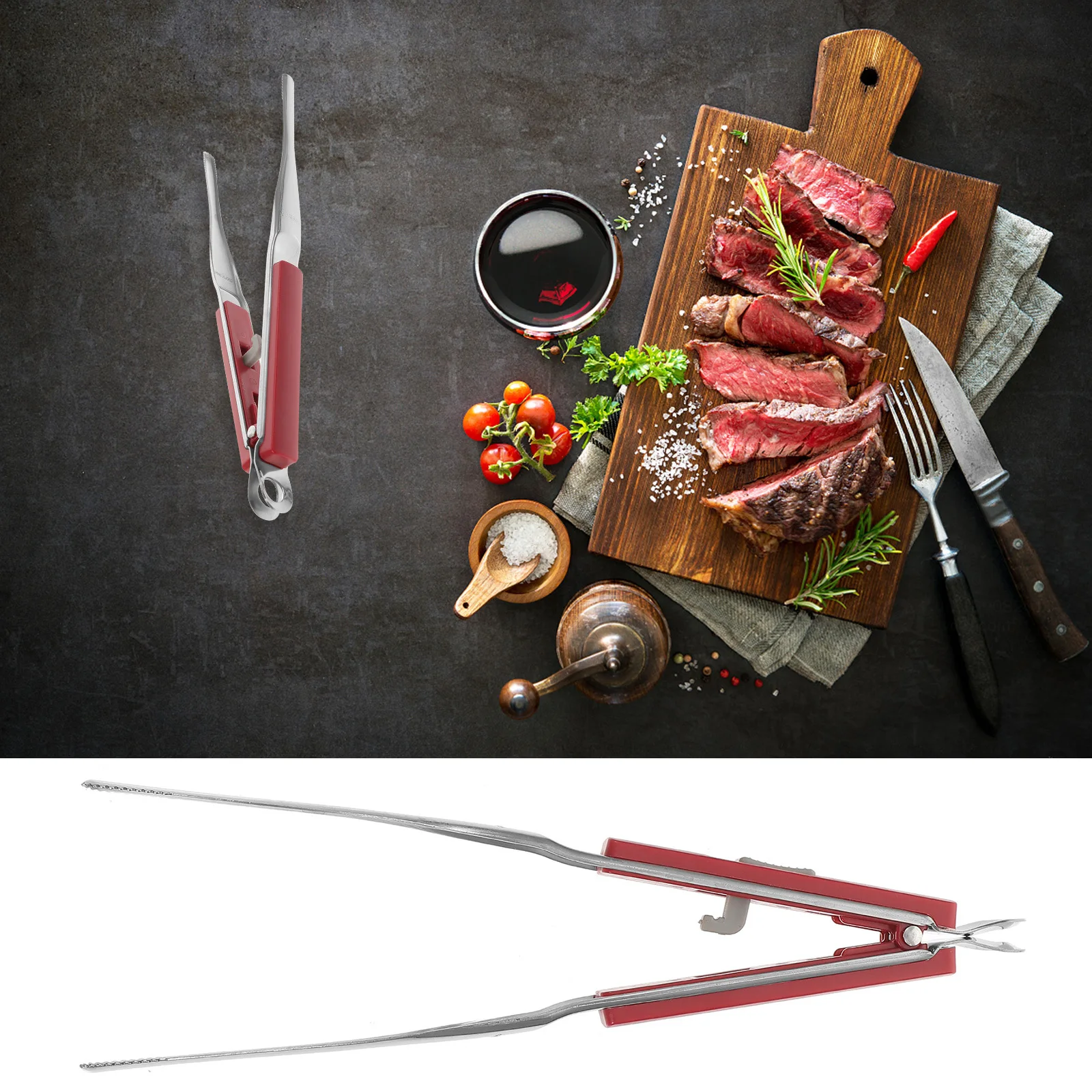 

Stainless Steel Bbq Tongs Long Handle Grill Tools Food Serving Kitchen Utensils Lightweight Barbecue Clamps For Outdoor