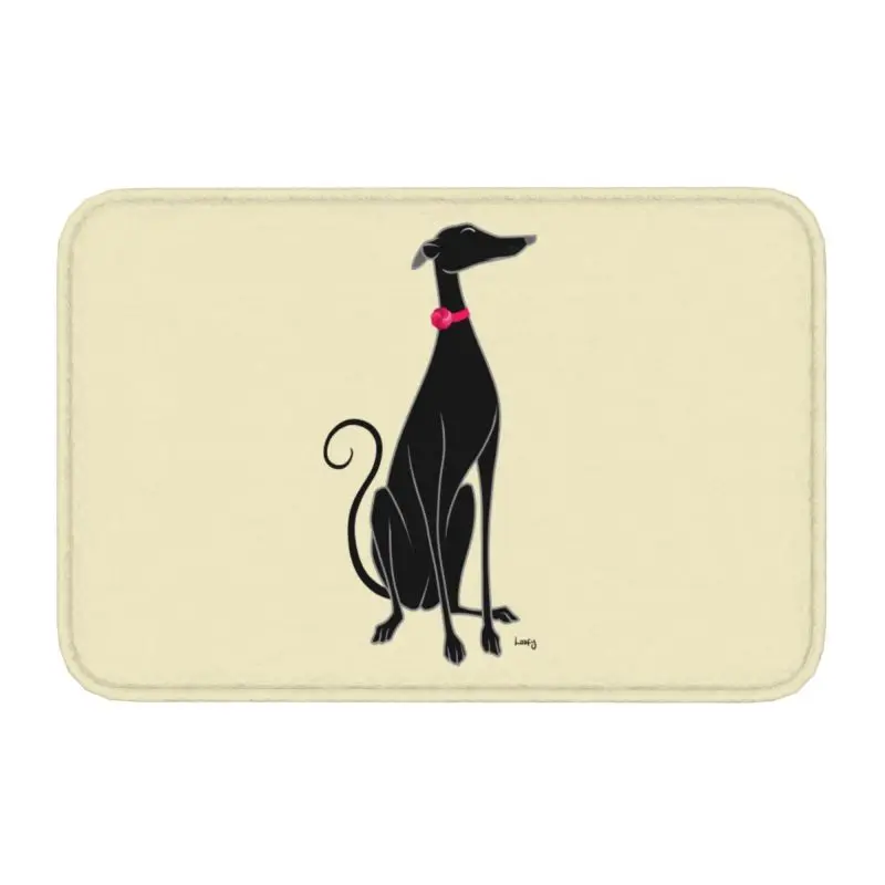 Personalized Snooty Doormat Mat Anti-Slip Greyhound Whippet Dog Bath Kitchen Garden Rug Carpet 40*60cm