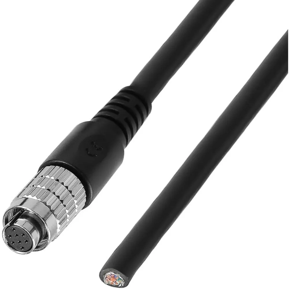 Alvin’s Cables HR25-7TP-8S Hirose 8 Pin Female to Open End High Flex Cable for IDS, DAHENG Imaging, Allied Vision GigE