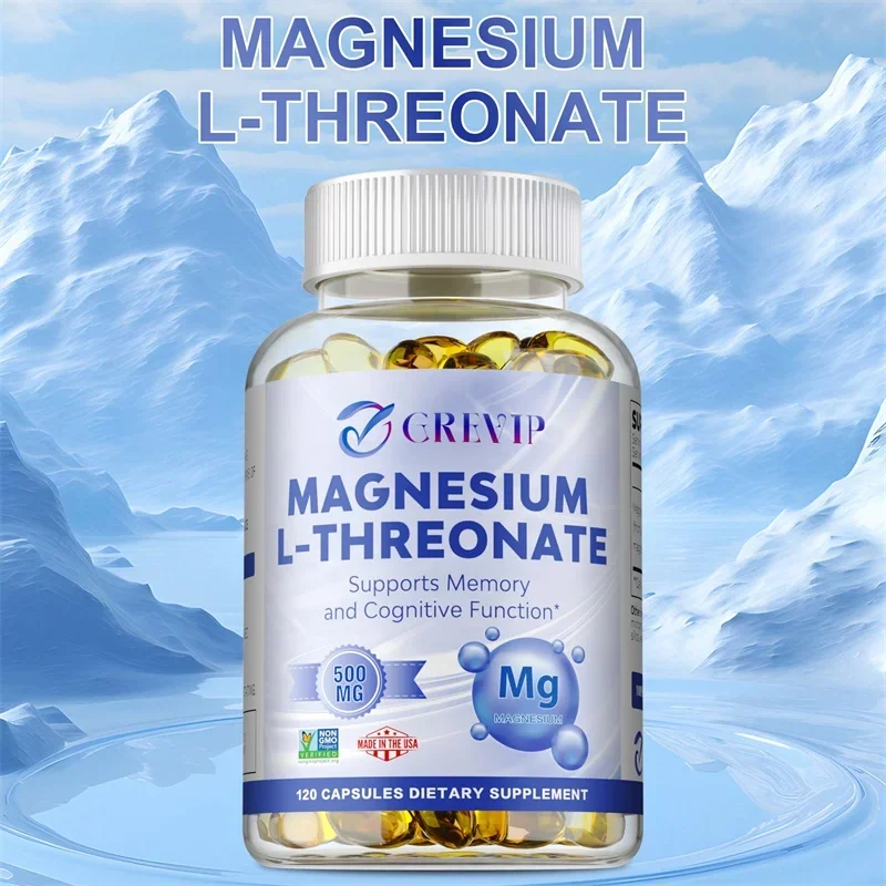 Magnesium L-Threonate Capsules - Brain Health Support, Cognitive Function, Enhanced Memory, Mental Clarity, and Increased Energy