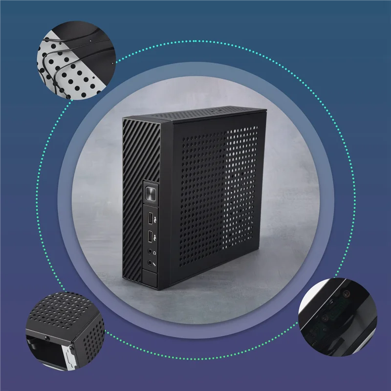 Casing Komputer A23F-ITX M06 Mini Desktop Case HTPC Case Industrial Control Case