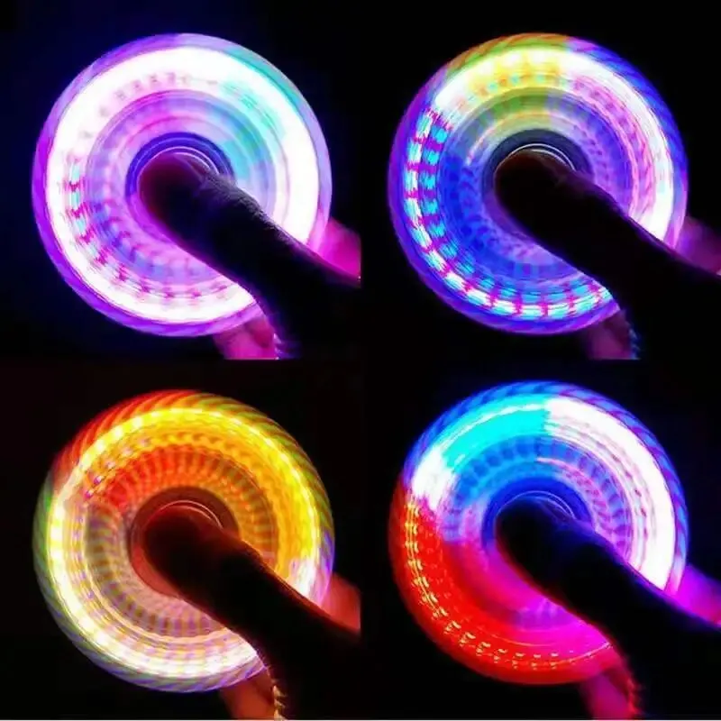 Luminous LED Light Fidget Spinner Hand Top Spinners Glow in Dark Light EDC Figet Spiner Finger Stress Relief Toys