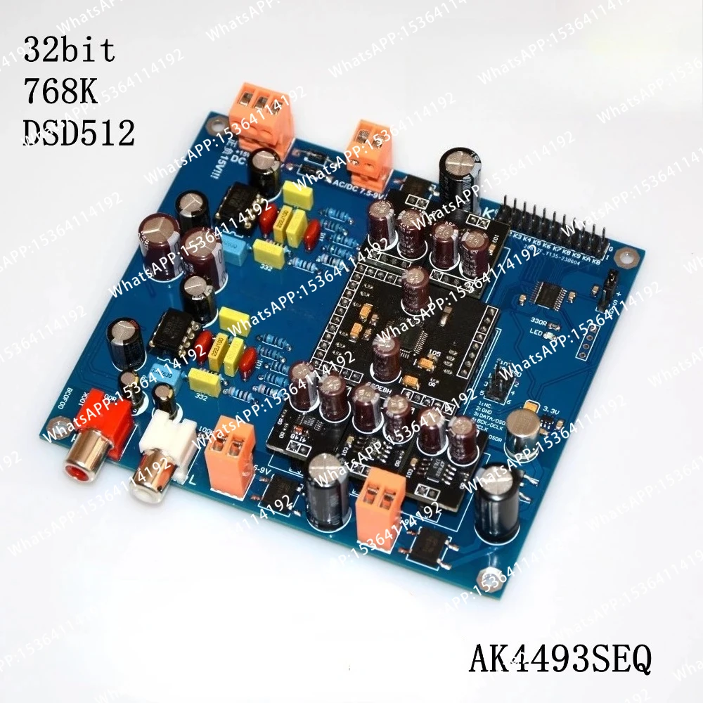 Single-ended AK4493SEQ I2S/DSD OPA2604 OP AMP DAC Decoder 32bit 768K DSD512