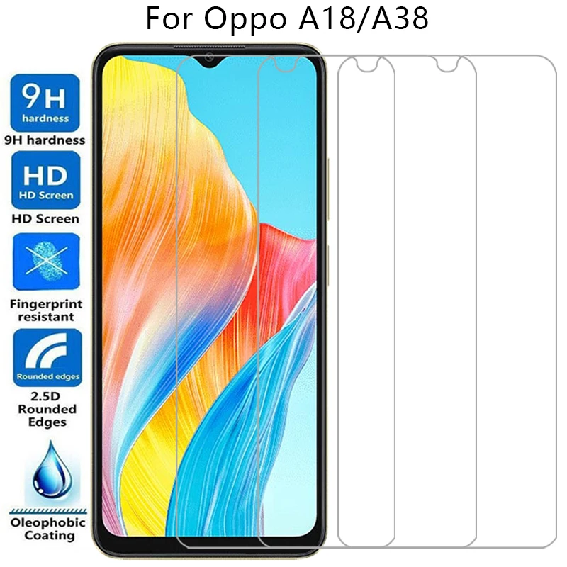 screen protector for oppo a18 a38 protective tempered glass on oppoa18 oppoa38 a 18 38 18a 38a phone film glas opp opo oppa appo