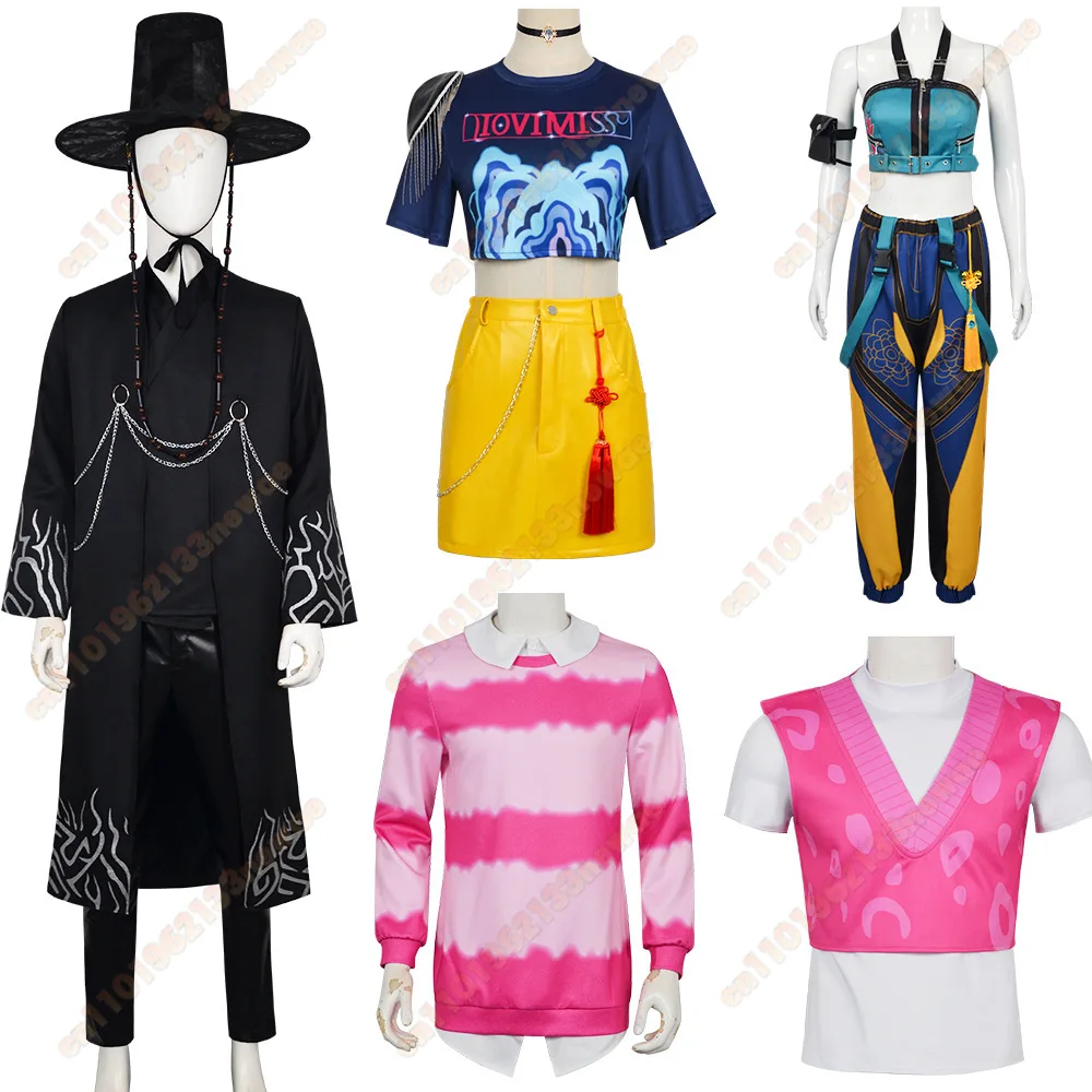 

new Kpop Demon Hunters Hot Saja Boys Baby Jinu Mystery Zoey Mira Rumi Cosplay Costume Idol Outfit Men Halloween Party Group Suit