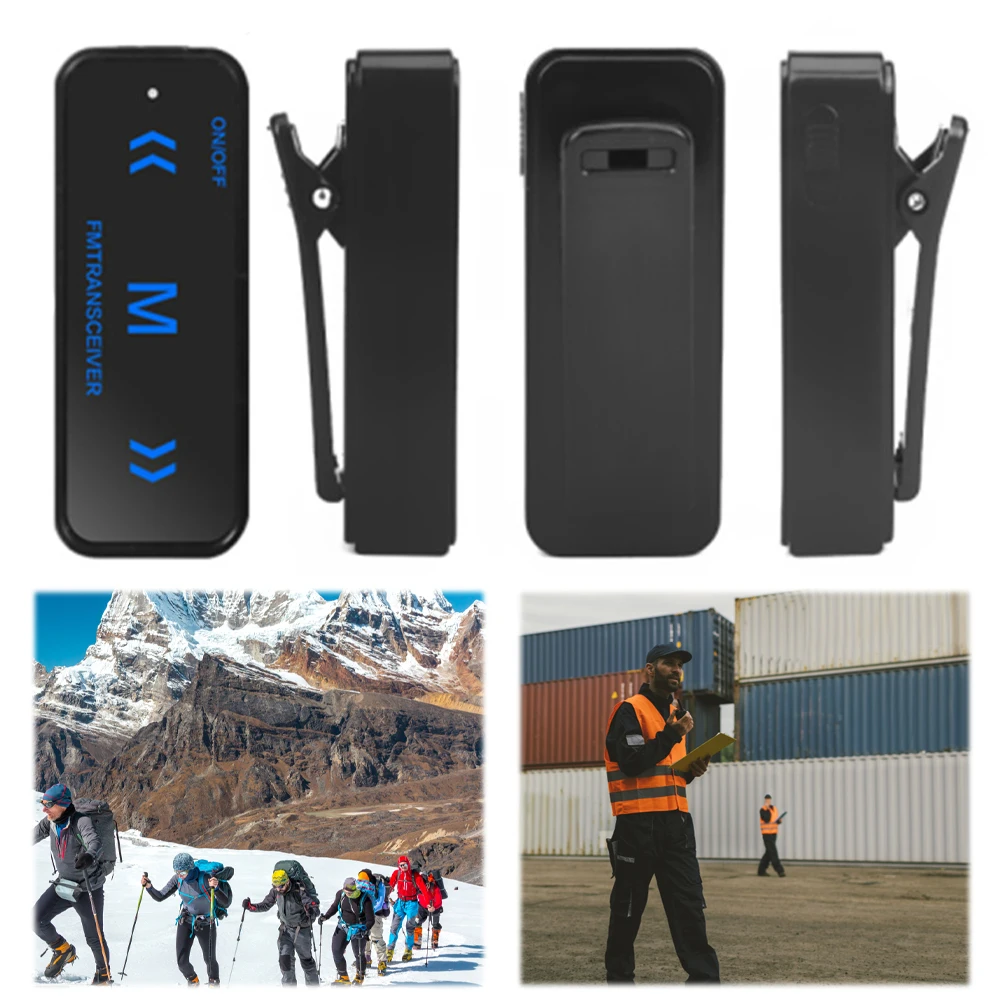 

Mini Walkie Talkie with Earpiece FM Radio Transceiver 2W Handheld Walky Talky 16 Channels for Supermarkets Shopping Malls Hotels
