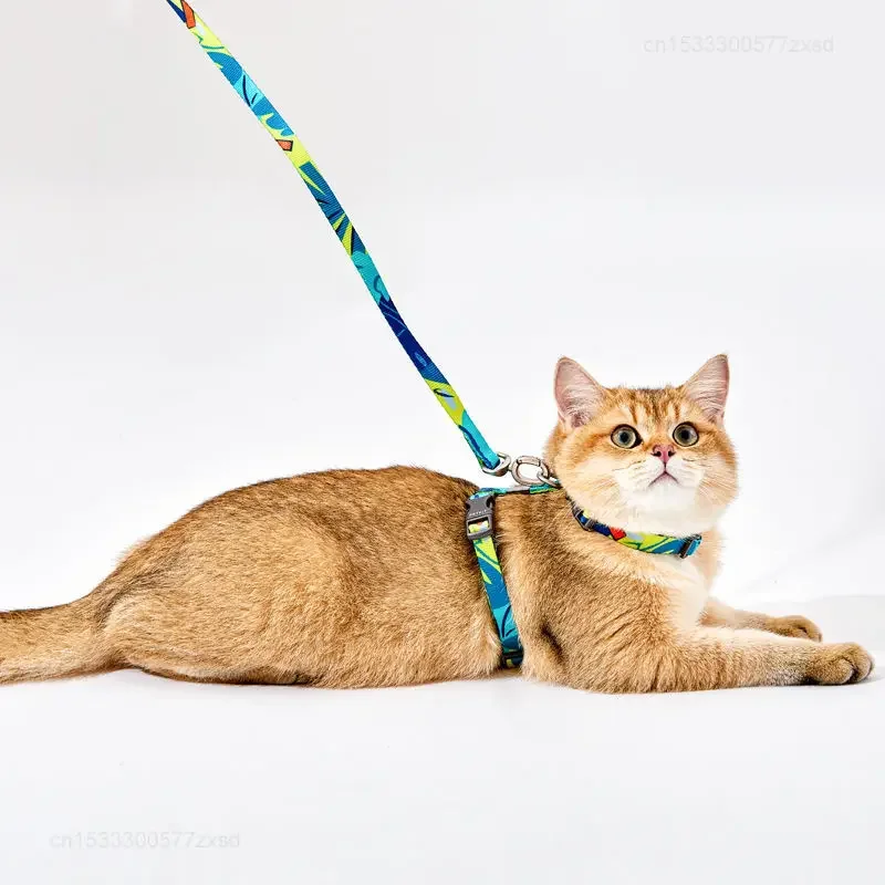 Youpin Petkit Cat Harness Leash Adjustable Vest Collar I-shaped Design Anti break free Kitten Walking Leashes Lead Pet Supplies