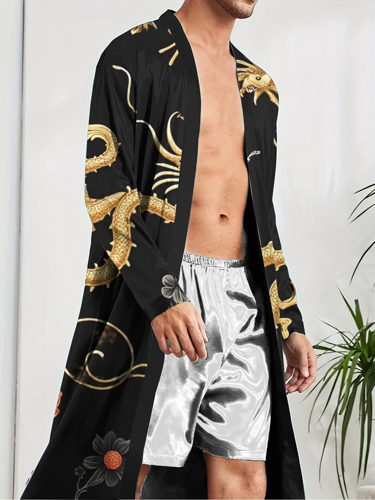 1pcs Men's Robes 2026 Spring/Summer Shower robe Sleepwear Graphic sleepwear Funny pajamas robe 3D Printed Breathable