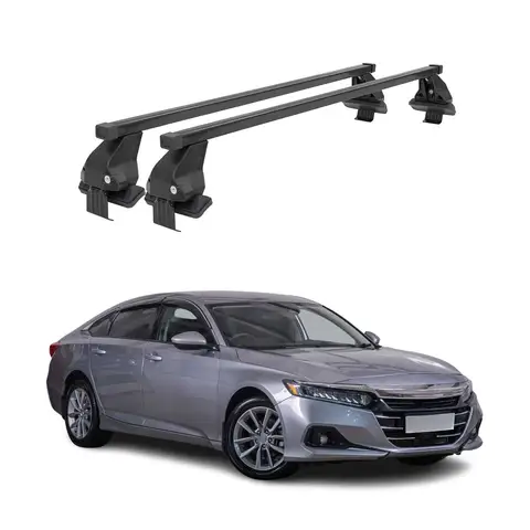 For Honda Accord 2018-2022, Smooth Roof Racks Cross Bars Luggage Carrier Black 2x