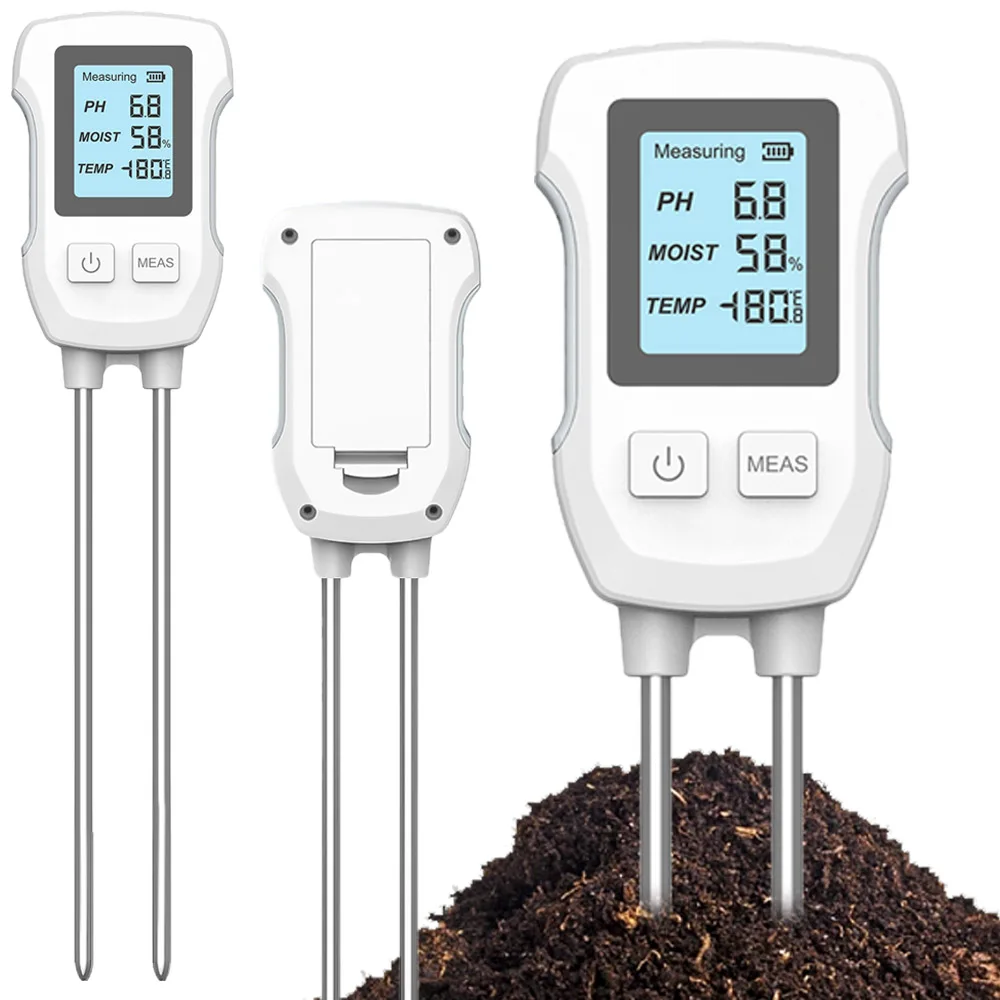 

1pcs 3-in-1 LCD Screen Digital Soil Meter Plants Sensor Soil Tester PH Moisture Temperature Test Garden Farm Instrument Detector