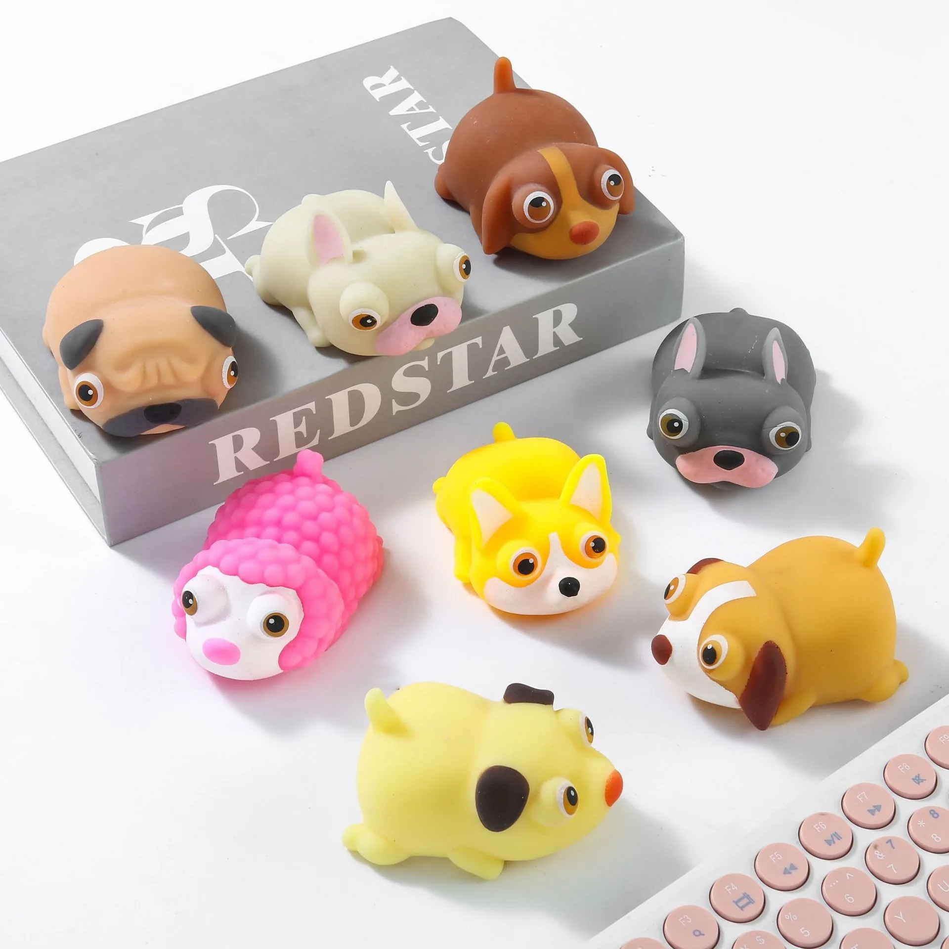 Cartoon Puppy Hond Mochi Squishy Speelgoed Zachte Zintuiglijke Stress Fidgets Speelgoed Anti-Stress Dier Nieuwigheid Speelgoed Feestartikelen Gift
