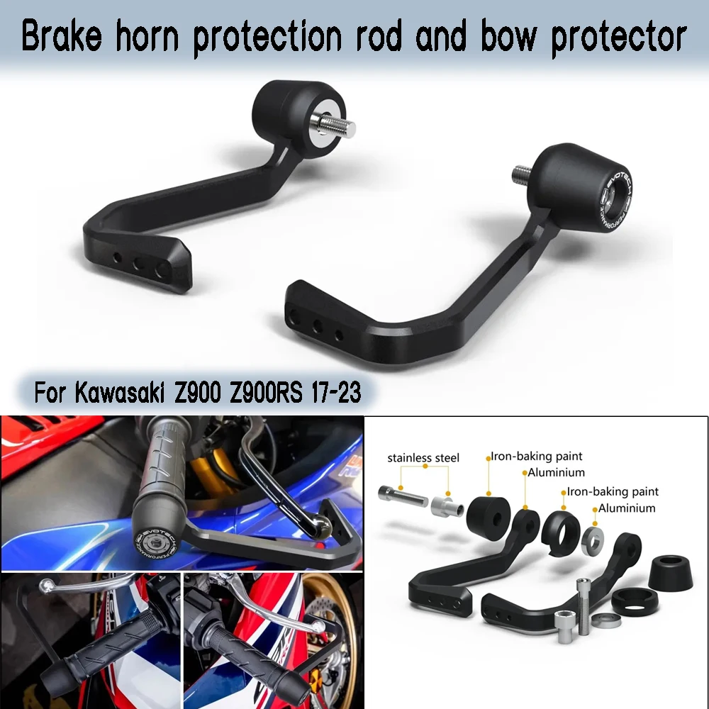 for Kawasaki Z900 Z900RS 17-23 EP Bow Protection Brake and Clutch Rod Protection Kit Bull Horn Bow Protection Rod