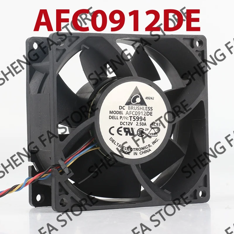 Cooling Fan Inverter Car Pressurized Violent air Volume Delta 5V 24V 48V DC 12V 2.50A AC EC 9038 90X90X38MM 9CM AFC0912DE-4C93