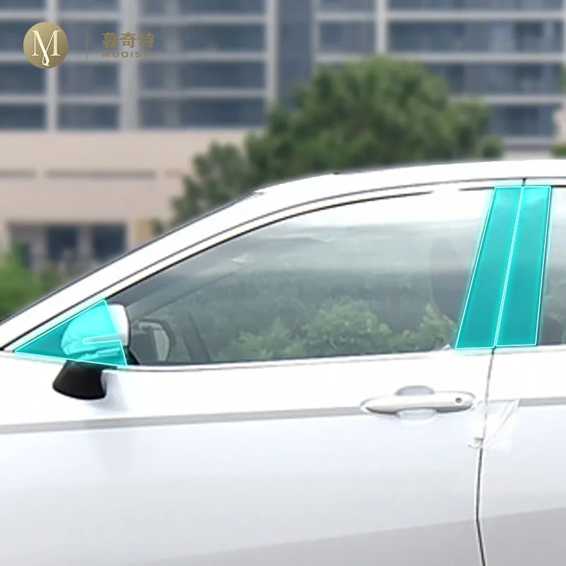 

MUQSHI Car Exterior A/B Window pillar Anti scratch accessory transparent TPU Protection Film Repair For Toyota Camry 2024-2025