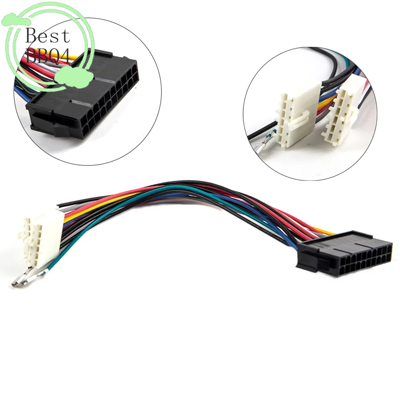 (BBQ4)20Pin ATX To 2Port 6Pin AT Converter Power Cable Cord for 286 386 486 Computer