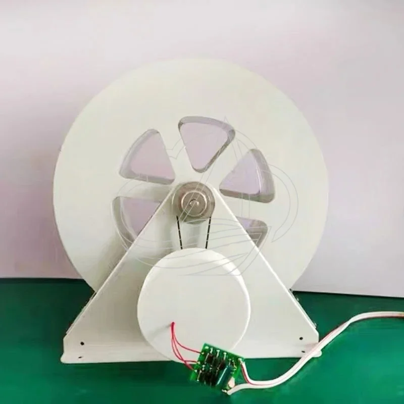Rockery Landscape Decoration Water Wheel Generator, 50W/100W Low Speed Disc Wind Turbine with Voltage Regulator