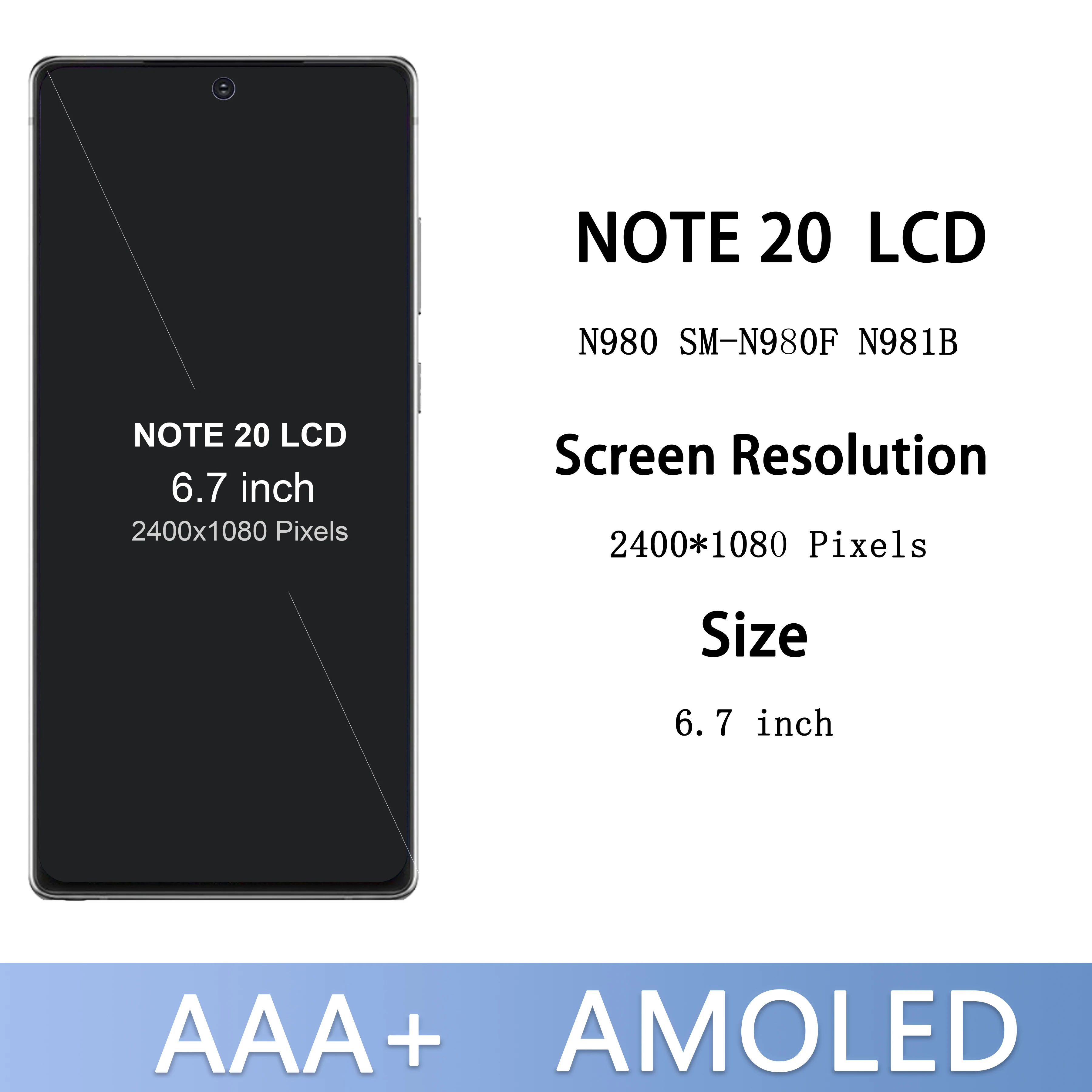 Super AMOLED For Samsung Galaxy Note20 5G LCD Display Screen 6.7\